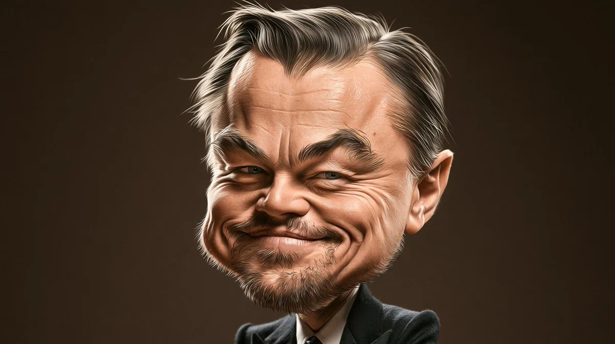 Source result image 2 attached to the original post for the Luxury celebrity caricature portrait prompt.