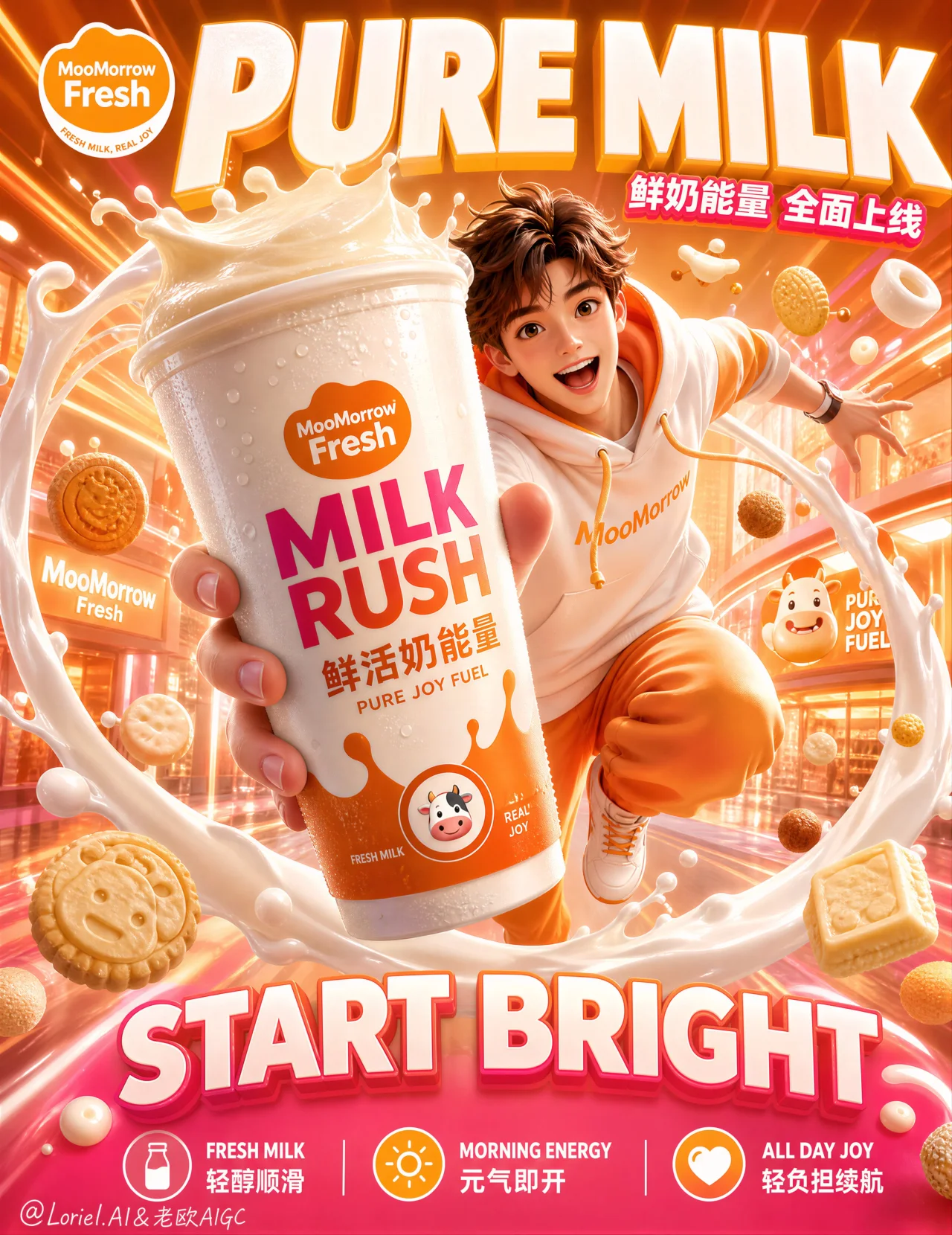 Source result image 2 attached to the original post for the Amazon-style fresh milk hero poster prompt.