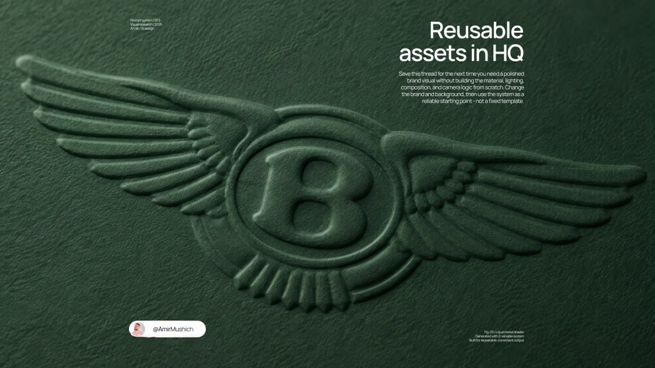 Source result image 4 attached to the original post for the Brand logo paper emboss prompt.