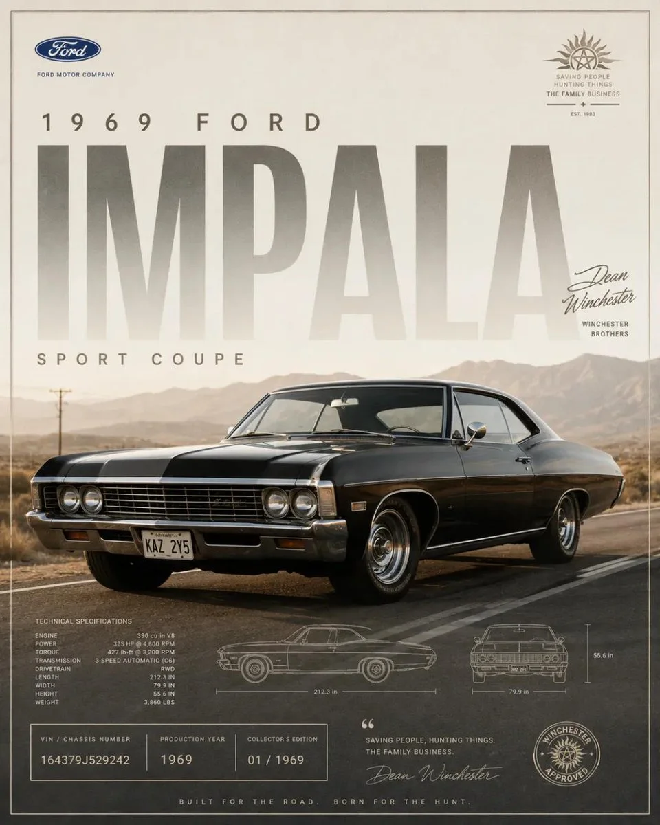 A museum-grade car poster variation with the vehicle integrated behind large translucent typography and telemetry micro labels.